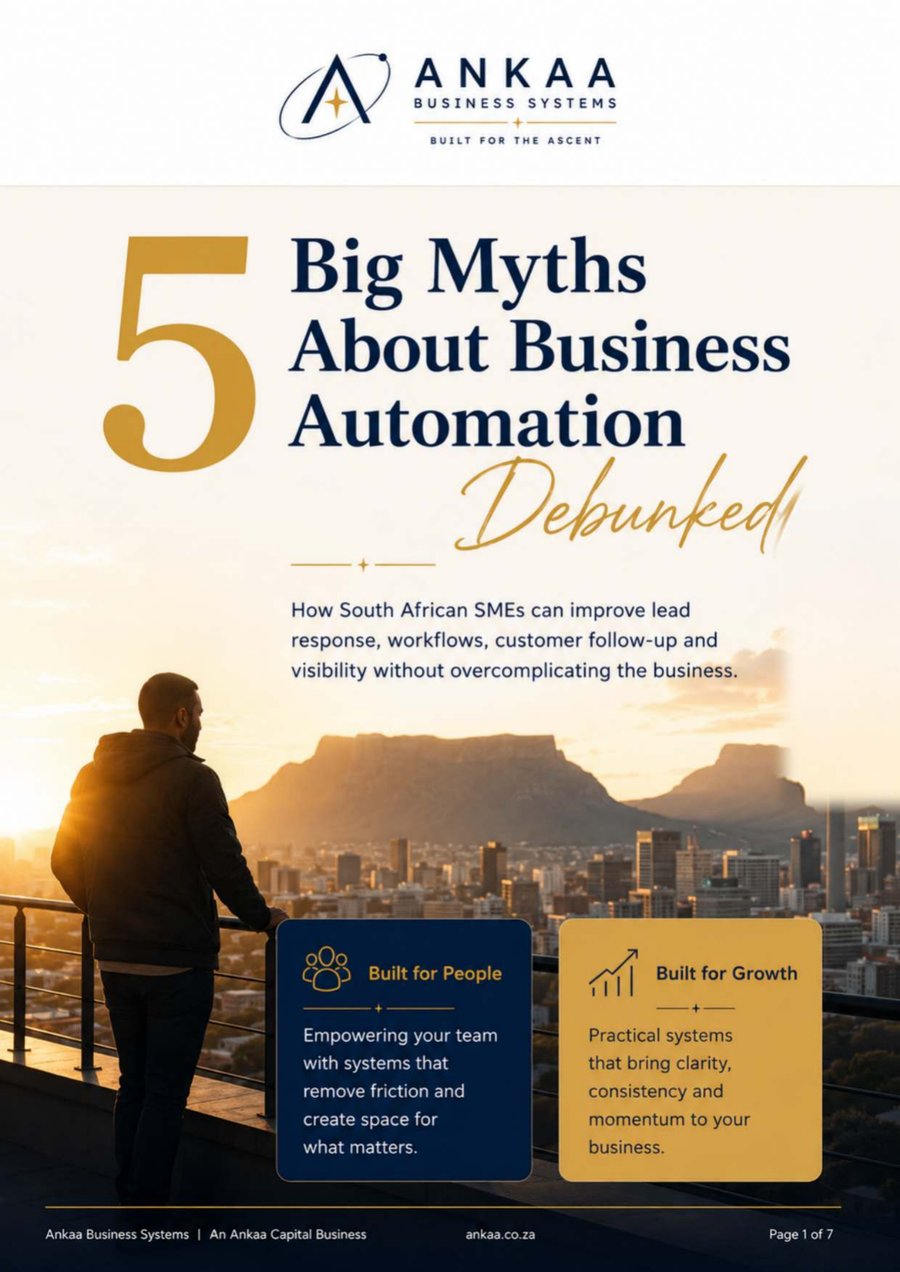 5 Big Myths About Business Automation guide cover